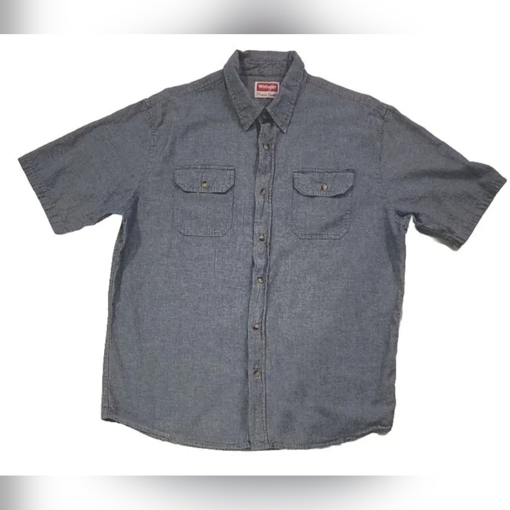 WRANGLER Denim Look Button Shirt Large